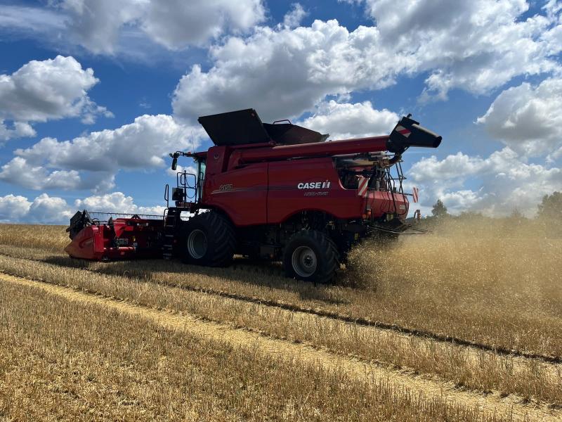 Nowy kombajnn Case IH 6150 melduje się u Naszego Klienta w pracy